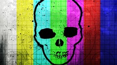 Abstract skulls multicolor test