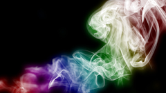 Abstract smoke rainbows