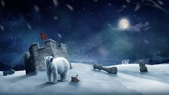 Abstract snow crowns Desktopography