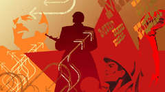 Abstract soldiers text military