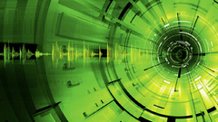 Abstract sound waves Green