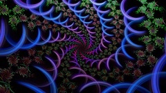 Abstract spins coils glows