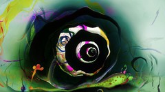 Abstract spirals artwork Desktopography