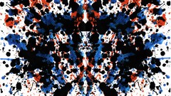Abstract splashes artwork Rorschach test