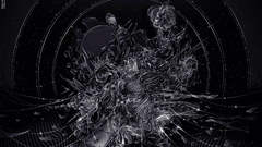 Abstract Stars circles monochrome