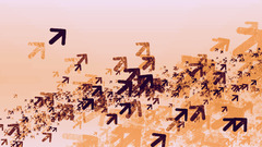 Abstract swarm flock arrows