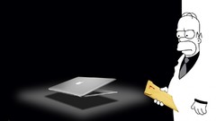 Abstract Technology Homer Simpson macbook pro apple inc 