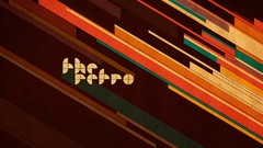 Abstract text retro stripes