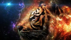 Abstract Tigers artwork