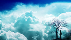 Abstract tree thick clouds