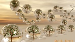 Abstract Trees digital art