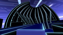 Abstract Tron geometry digital art video games