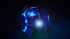 Abstract Tron Pokemon digital art video games Poke Balls