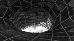 Abstract tunnels monochrome