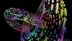 Abstract Twisted colors 3d multicolor pills digital art