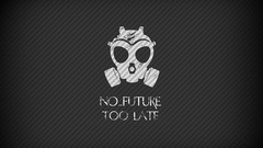 Abstract Typography gas masks artwork