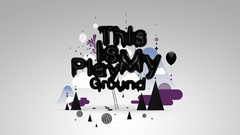 Abstract Typography shapes ground playground Simple Background