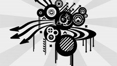 Abstract vectors grayscale