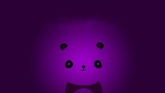 Abstract Violet minimalistic panda bears