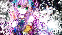 Abstract vocaloid megurine luka