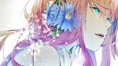 Abstract vocaloid megurine luka