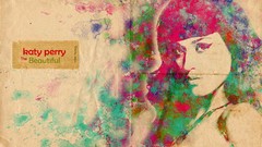 Abstract watercolor katy perry