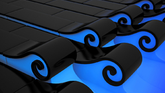 Abstract waves render splash