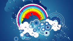 Abstract weather rainbows