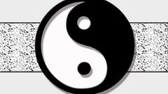 Abstract white and black