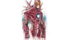 Abstract white background Iron Man The Avengers artwork Simple 