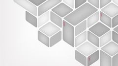 Abstract white grayscale cubes