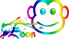 Abstract white rainbows funky