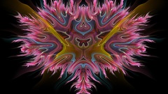 Abstract winged pink fanned