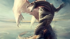 Abstract wings Dragons artwork fantasy art