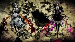 Abstract wings dress hats Vampires red dress blondes blue hair 