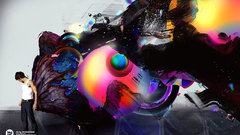 Abstract wings Trees multicolor