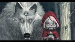 Abstract wolf cg girl