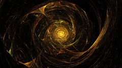 Abstract yellow gold spiral