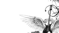 Abstraction Music guitar wings Art