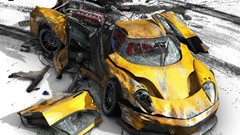 Accident cars yellow cars