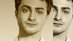 Actors Daniel Radcliffe monochrome British portraits