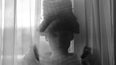 Actress Audrey Hepburn grayscale