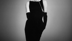 Actress Audrey Hepburn monochrome