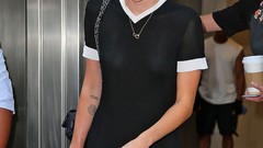 Actress blue eyes miley cyrus singers short hair black dress 