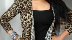 Actress brunettes huge boobs leopard print indian girls 