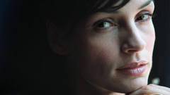 Actress Famke Janssen faces