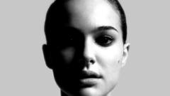 Actress Natalie Portman grayscale