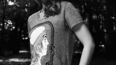 Actress Natalie Portman monochrome