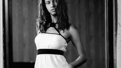 Adriana lima monochrome greyscale