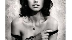 Adriana lima monochrome greyscale